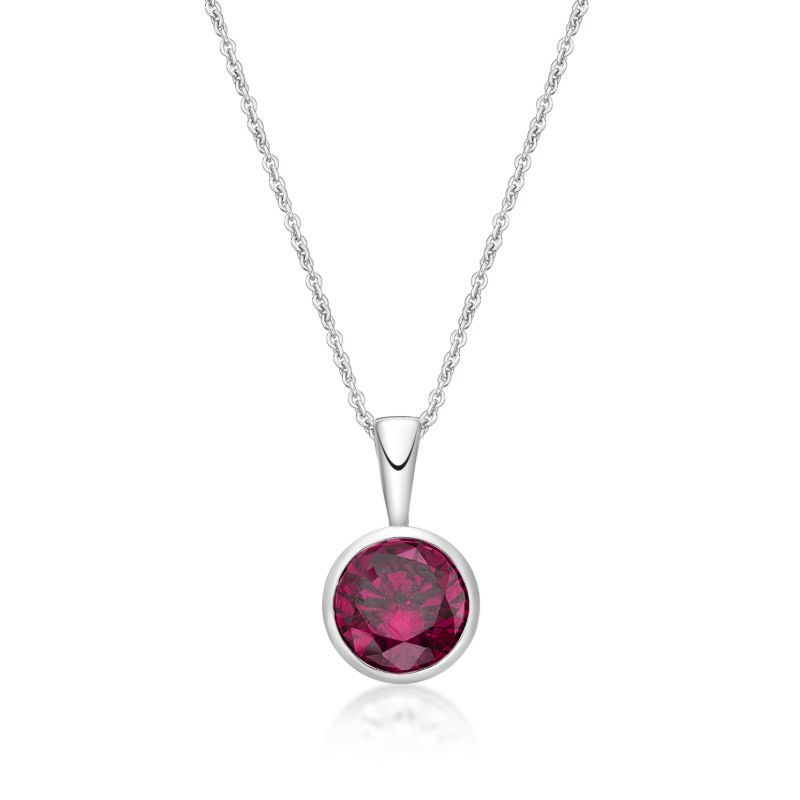 Picture of JULY            , 5mm BEZEL PENDANT with CHAIN